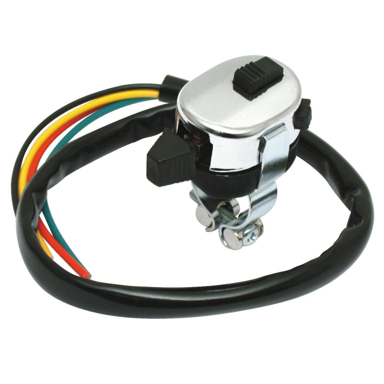 Custom handlebar switch, off/Hi/Low, horn/start. Chrome