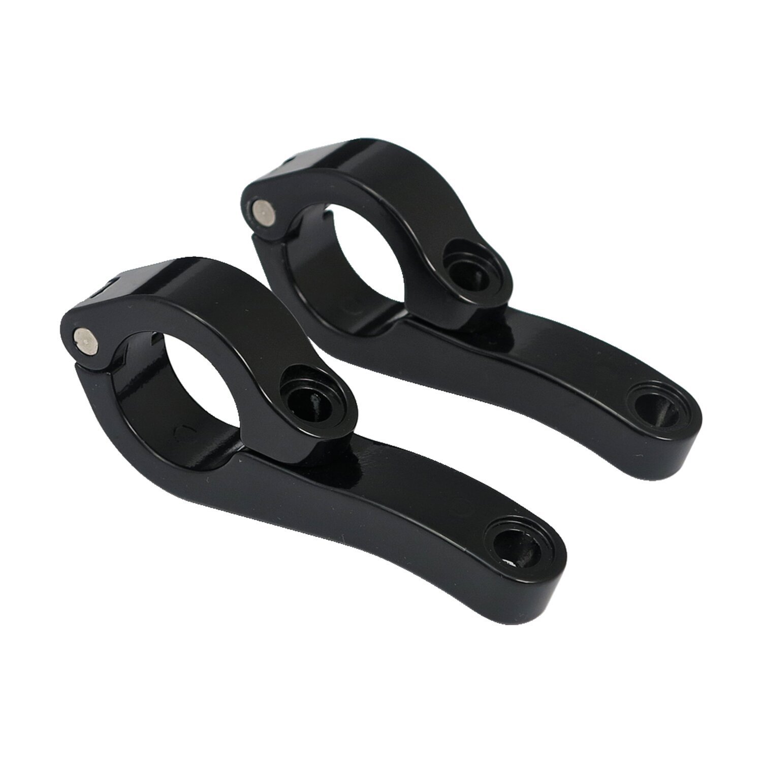 Engine guard clamp set, for spotlamps. long. Black