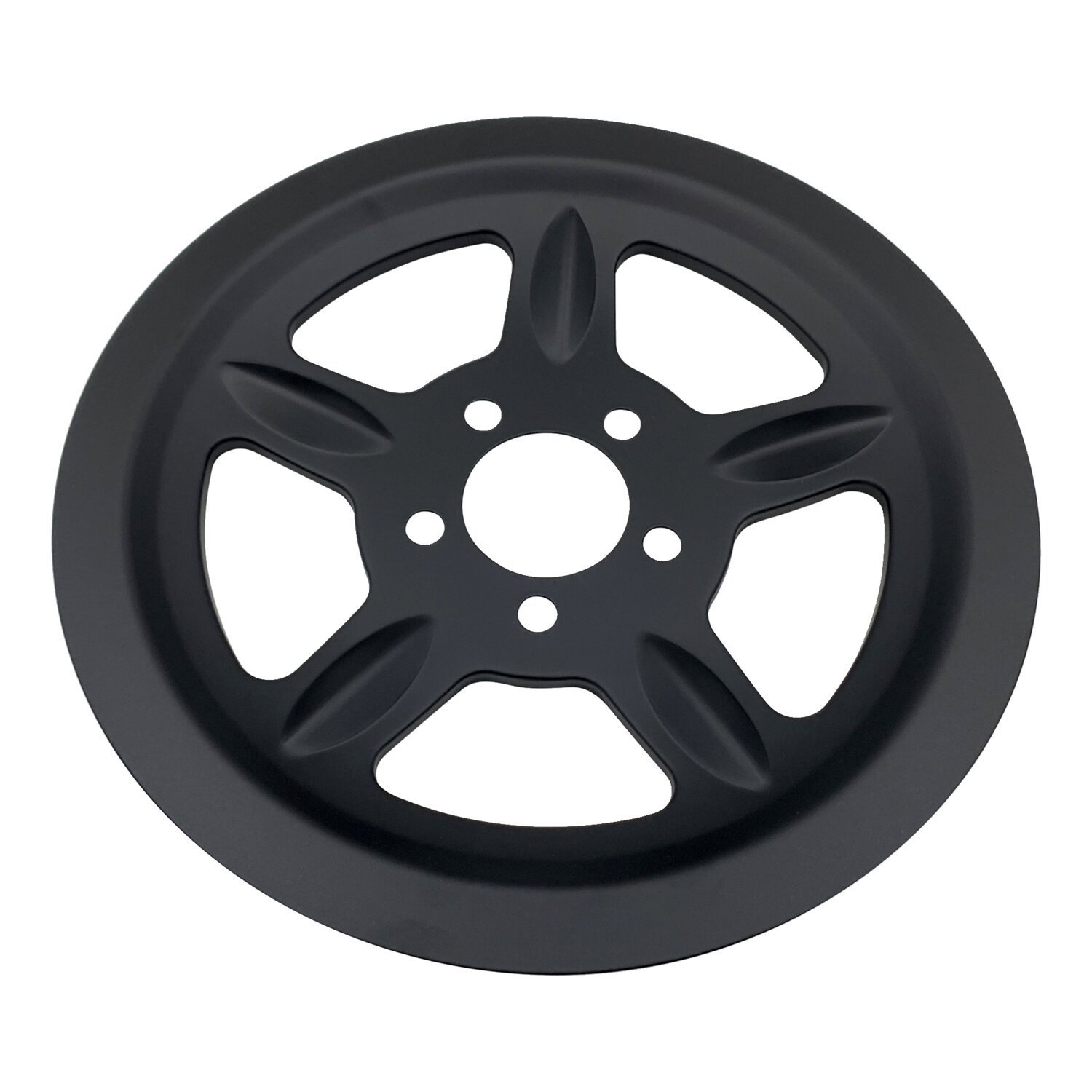 Pulley cover, 5-spoke. 68t, black