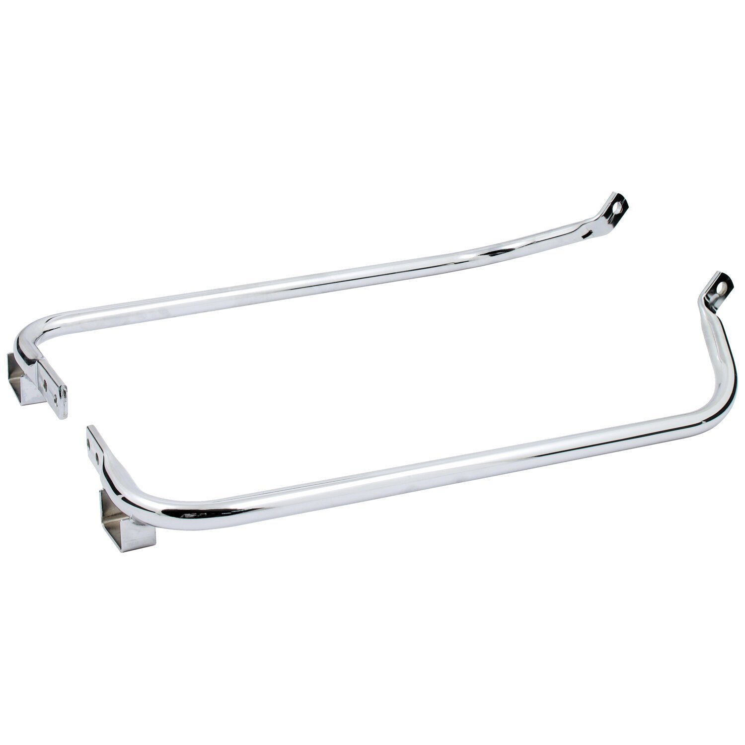 Saddlebag support bracket set. Chrome