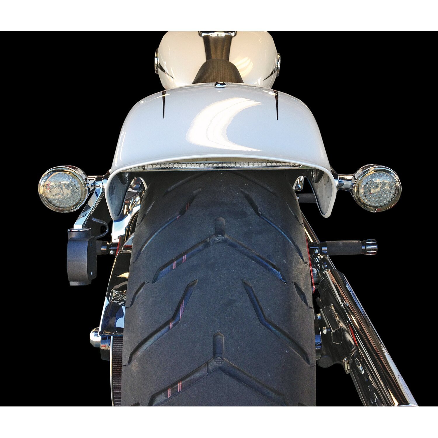 Custom Dynamics billet LED taillight chrome with clear lens