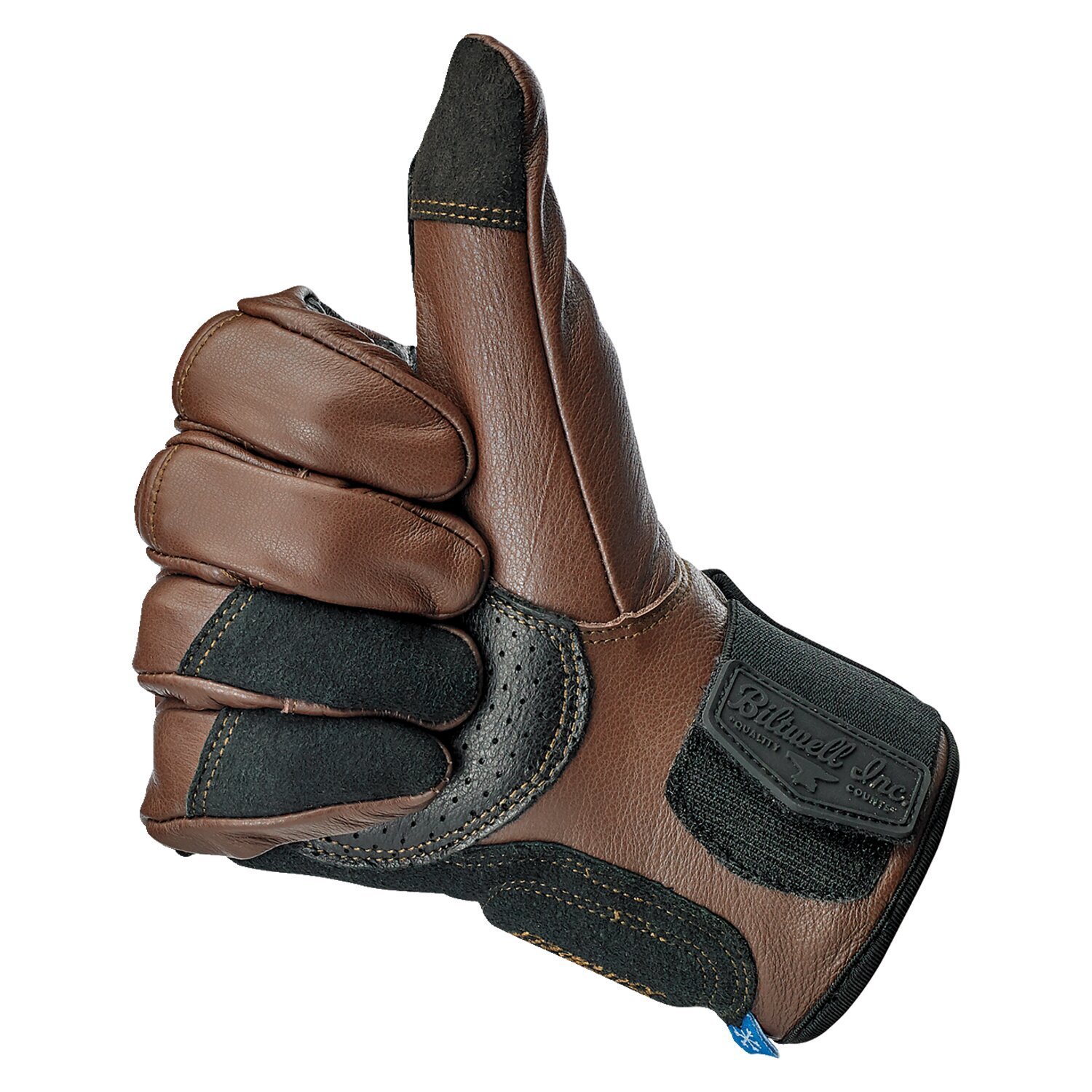 Biltwell Belden gloves chocolate/black CE appr.