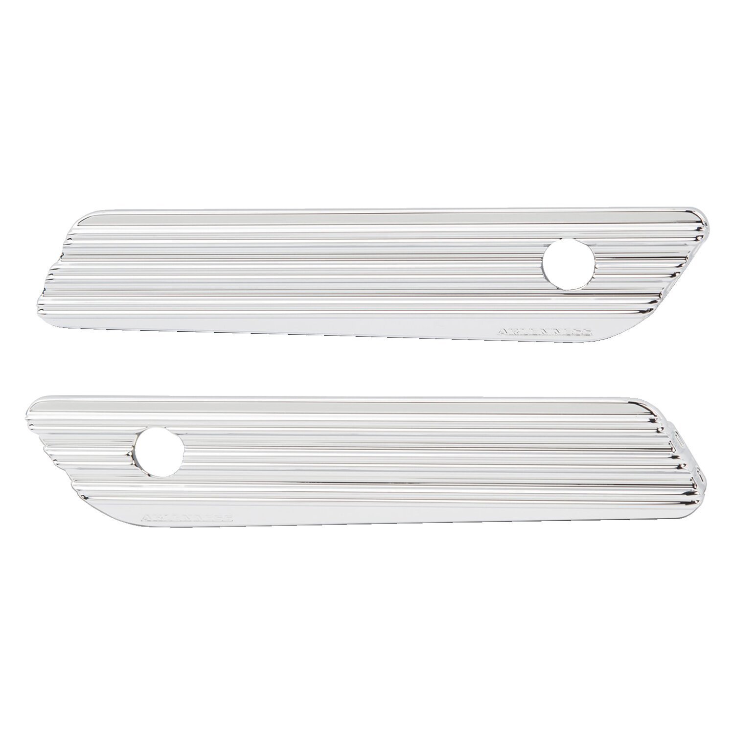 Arlen Ness, saddlebag latch cover set. 10-Gauge, chrome