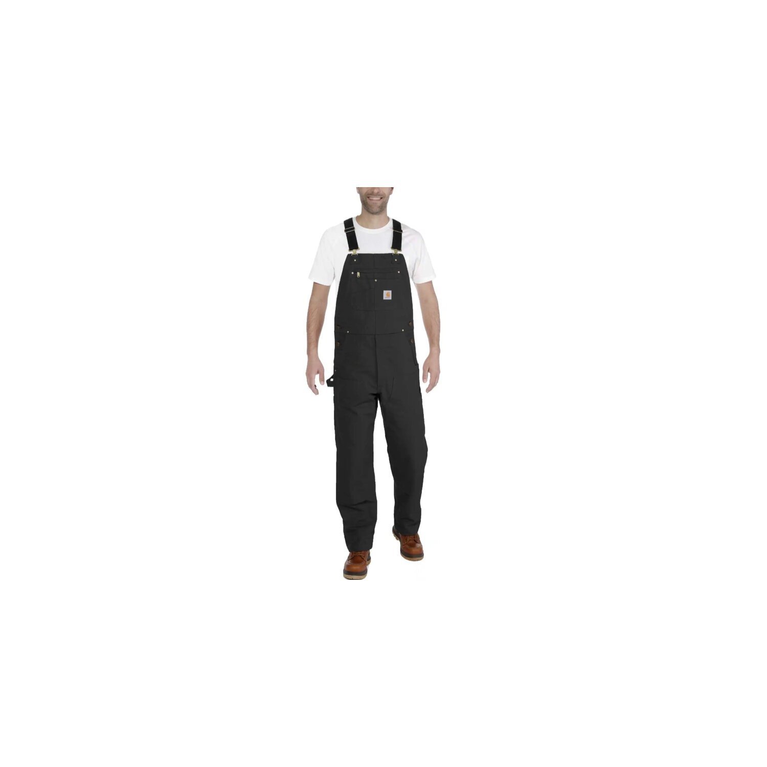 Relaxed Fit Brown duck bib overall