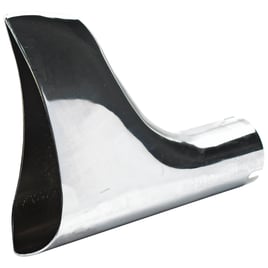 Universal slip-on Fishtail tip chrome
