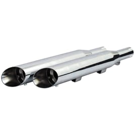 Slash Cut slip-on muffler set 20" long chrome