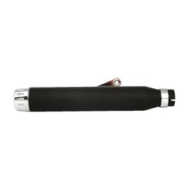 Rage universal muffler 17" long black with chrome end cap