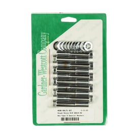 Head bolt kit, hex. chrome stock style