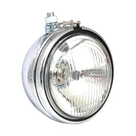 OEM style 5-3/4" FX, FXR, XL headlamp. Chrome