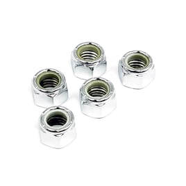 Chrome nylon locknuts 7/16-14