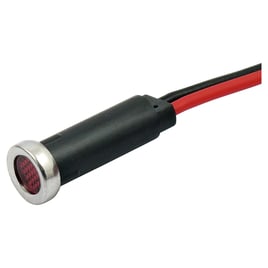 Custom 5/16" LED indicator light. Red lens