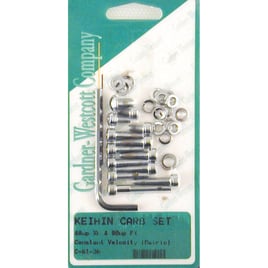 GW, Keihin CV floatbowl mount kit. Chrome allen