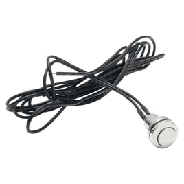 Smooth push button switch. Chrome