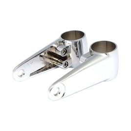 Clampah, side-mount headlamp bracket assembly. Chrome