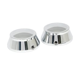 Swingarm pivot bolt cover set. Chrome