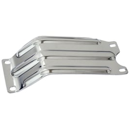 Engine skid plate. Ribbed. Chrome