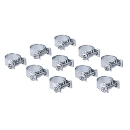 Aba hose clamps, 17mm for 3/8" hose. Zinc plated