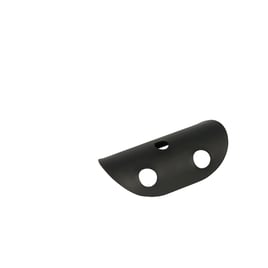 Universal bullet hole heat shield 4" long black
