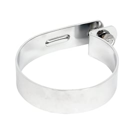 Muffler short P-clamp 3-1/4". Chrome steel
