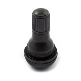 Press-in tubeless valve stem. plastic black cap