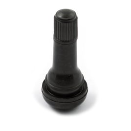 Press-in tubeless valve stem. plastic black cap