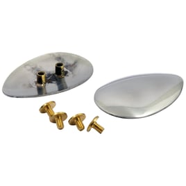 Saddlebag trim, nickel spoons