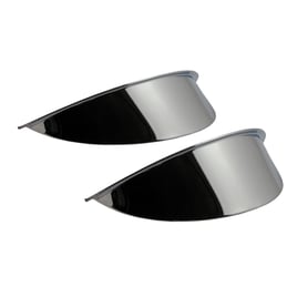 Smooth headlamp/spotlamp visor. 4-1/2". Chrome