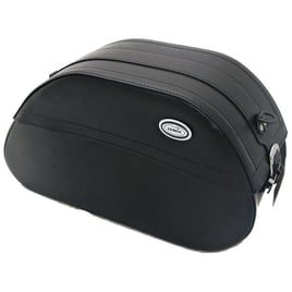 Ledrie, reinforced rigid leather saddlebag set. 32 liter