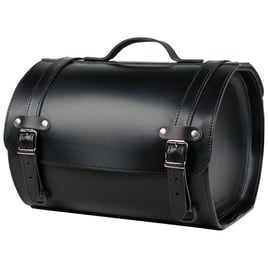 Ledrie, motorcycle suitcase. Black leather, 32 liter