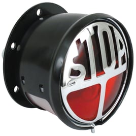 Stop taillight. Black. Red lens
