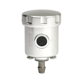 TRW remote brake fluid reservoir, clear with straight outlet