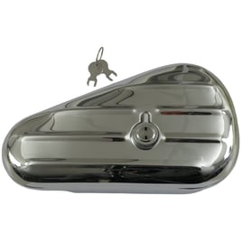 Teardrop tool box ribbed. Chrome