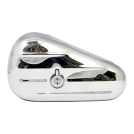 Teardrop tool box ribbed. Chrome