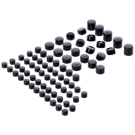 Smoothtopps, push-on cover set (76pc). Black