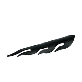 Flamed heat shield set 8" long black