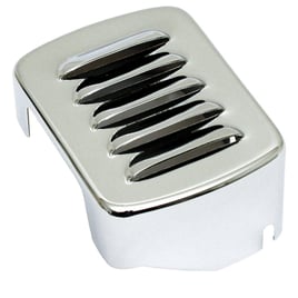 Custom coil cover, louvered. Chrome
