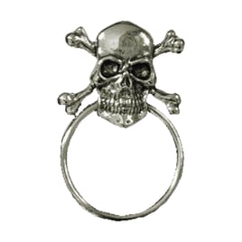 Biker pins Skull & bones sunglass holder pin