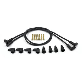 Compu-Fire, 8mm spark plug 4 wire set, universal. Black