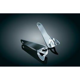 Kuryakyn, front fork custom tie-down brackets. Chrome