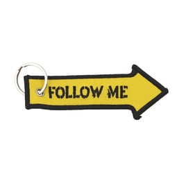 KEY RING FOLLOW ME, YELLOW BLACK