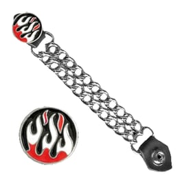 Vest extender Flame black white red