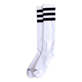 American Socks Knee High Old School, triple black striped