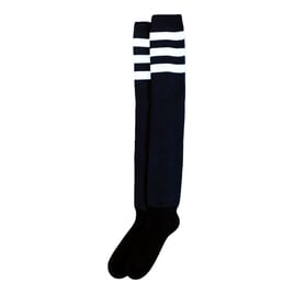 American Socks Ultra High Back in black, triple white stripe