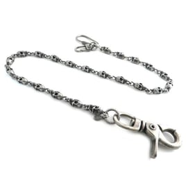 Amigaz Profile Skull Pewter Wallet Chain 19"