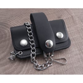 Amigaz Black Leather Biker Chain Wallet Jr.