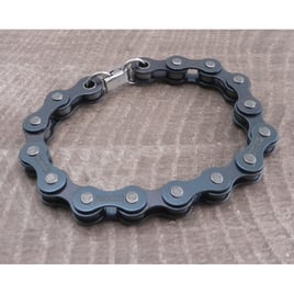 Amigaz Black Bike Chain Bracelet 8"