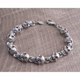 Amigaz Flat Skull Chain Bracelet 7,5"