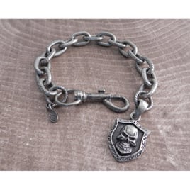 AmiGaz link hack bracelet skull shield