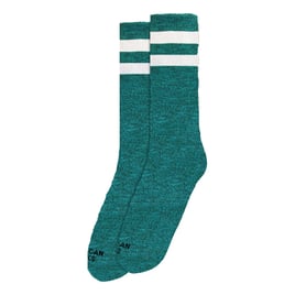 American Socks Mid High Turquoise Noise, double striped