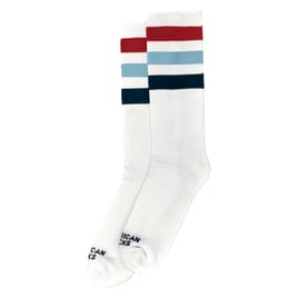 American Socks Mid Hig McFly, triple color striped